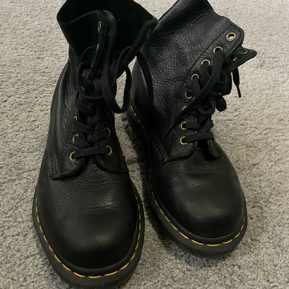 Dr Martens lace up women’s boots.